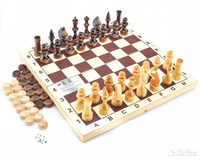 Шашки, шахматы, нарды, арт. 02-39 (40х40см)