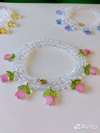 Бусы винтаж Чешская бижутерия