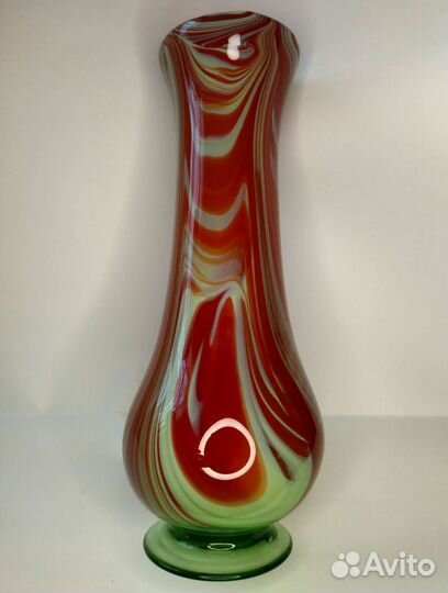 Старинная Ваза цветное стекло