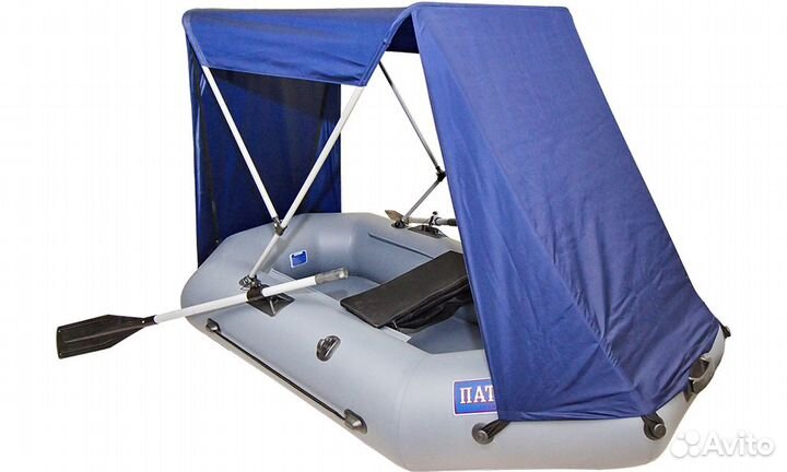 Тент на лодку 220-260 мостик №1.4 олива