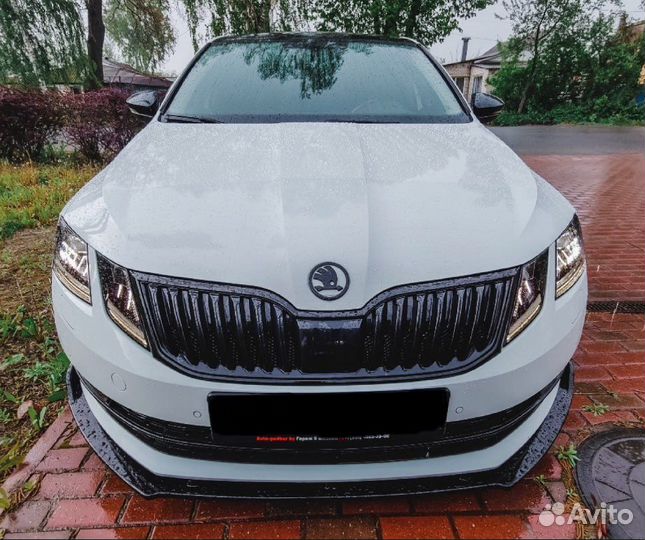 Сплиттер губа на Skoda Octavia a7 рест/дорест