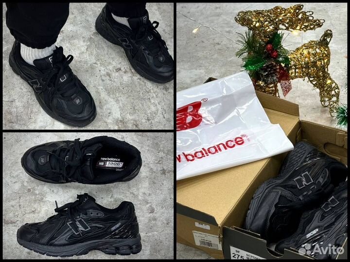 Кроссовки New Balance 1906D Black Теплые Новые