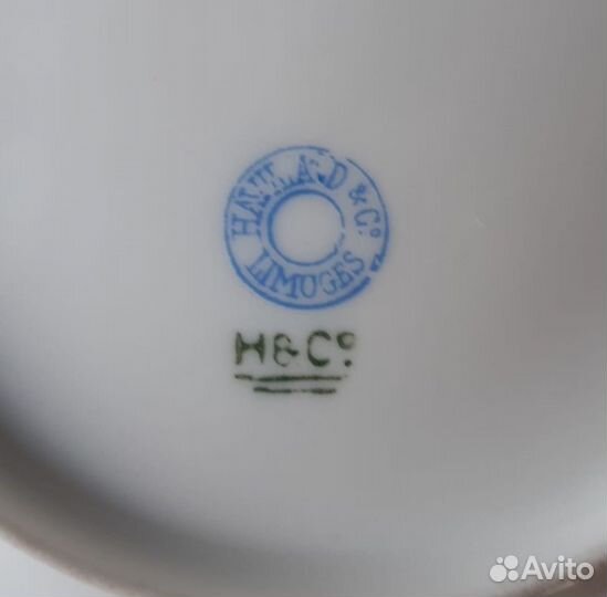 Чайная пара Лимож «Haviland» антикварная