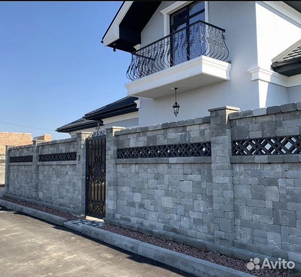 Забор из блока камня Патио