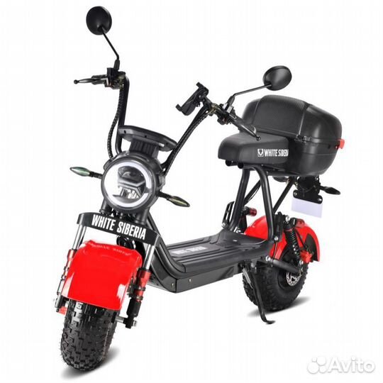 Электроскутер white siberia mini R 2.0 1200W RED