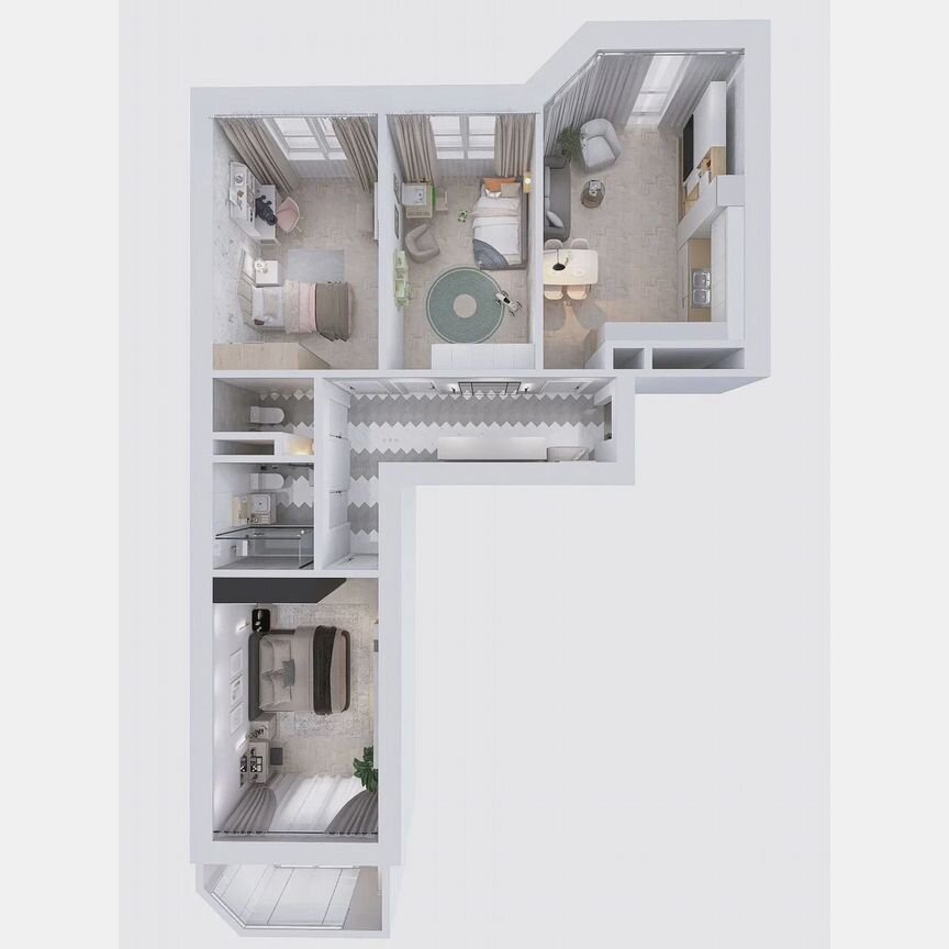 3-к. квартира, 91,9 м², 3/5 эт.