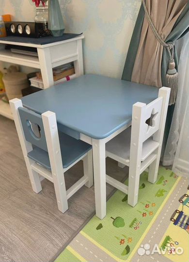 Детский столик и стульчик с ящиком