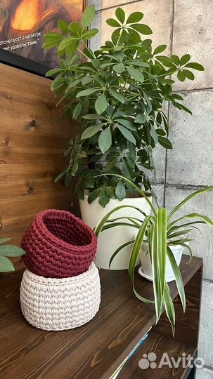 Набор вязаных корзин / корзина для хранения