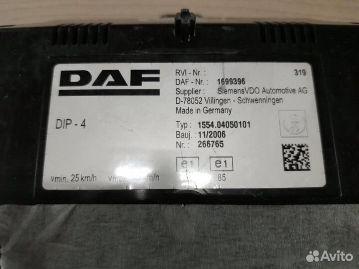 Панель приборов Daf Xf105