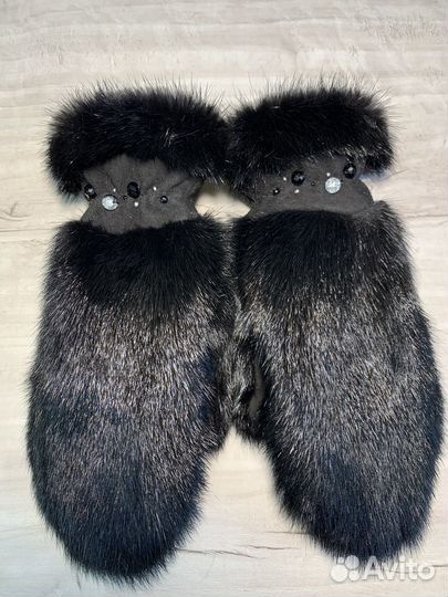 Варежки из норки
