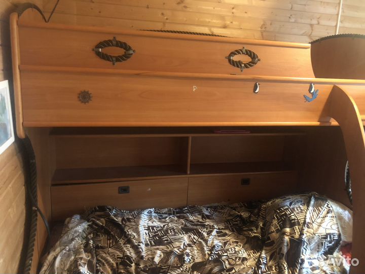 Капитан Флинт 2-х яр.кровать+2 ортопедич.матраса