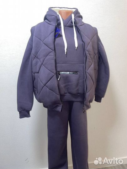 Костюм тройка женский тёплый