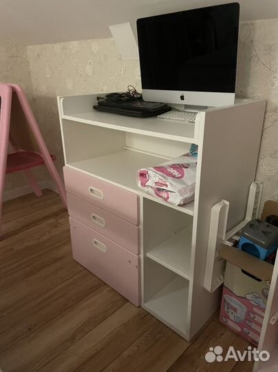 Шкаф и комод икеа фритидс стува розовый