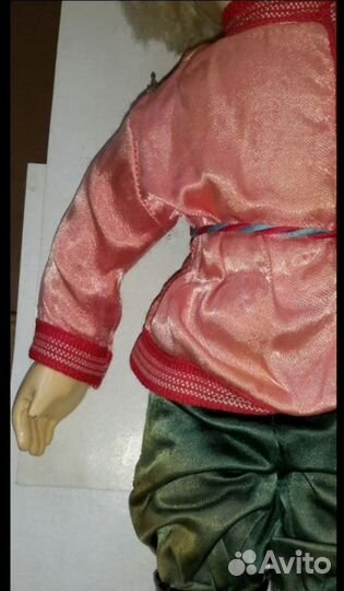 Кукла СССР мальчик в русском костюме. Прессопилки