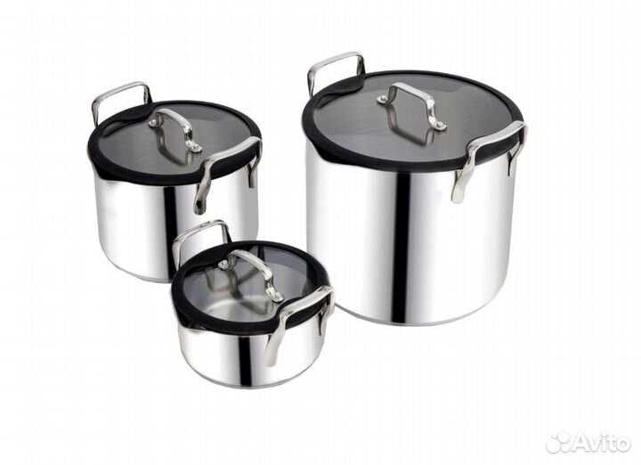 Набор кастрюль 1+4+8л. Wilfa Ego, 3 шт. Норвегия