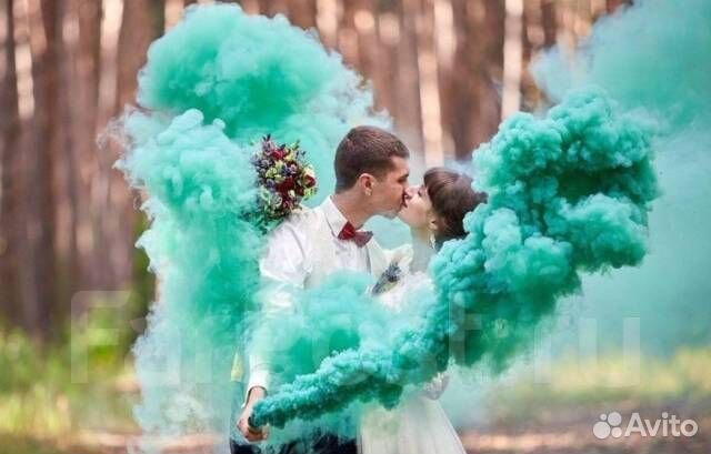 Цветной дым для свадьбы и фотосессии