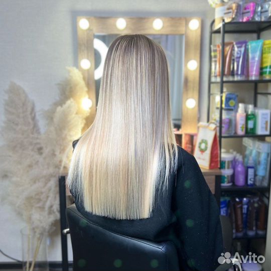 Кератиновое выпрямление, восстановление волос