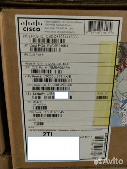 Коммутатор Cisco C9200L-24T-4X-E NEW