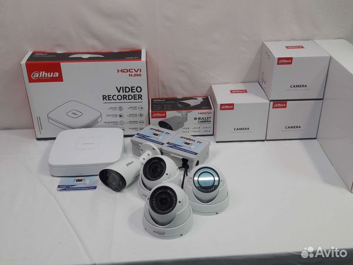 Видеонаблюдение 4М регистратор Dahua 4камер
