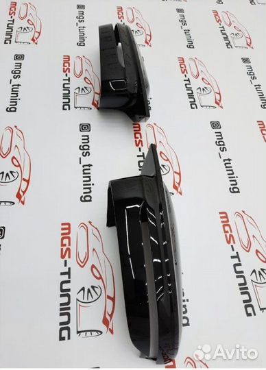 Крышки зеркал стиль M G80 на BMW 7 G11 черные