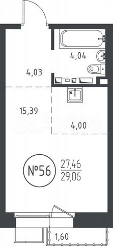 Квартира-студия, 29,1 м², 7/10 эт.