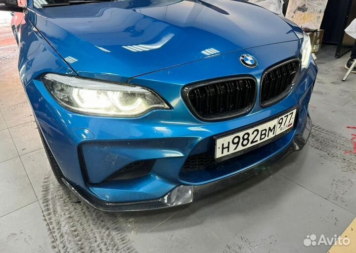 Передняя губа Карбон CS Стиль BMW M2 F87