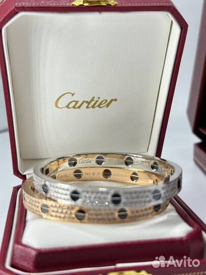 Браслет cartier love с бриллиантами