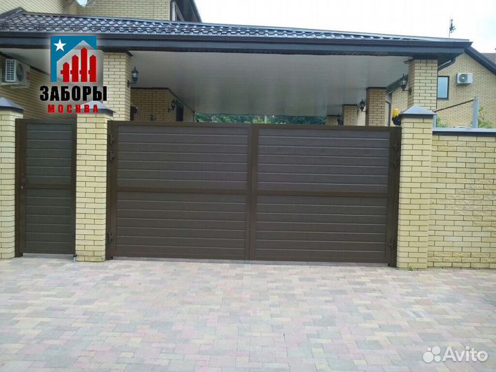 Распашные ворота с установкой