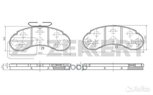 Колодки торм. диск. передн. MB 100 (631) 88- bs