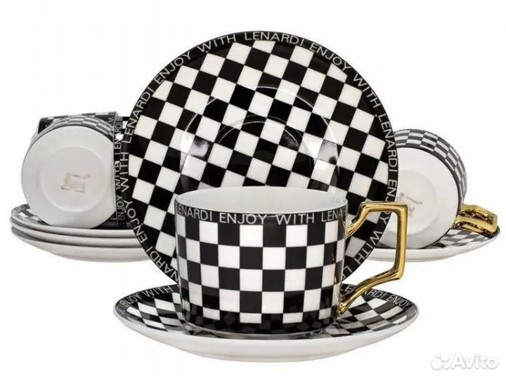 Кофейный набор на 4 персоны Lenardi, фарфор
