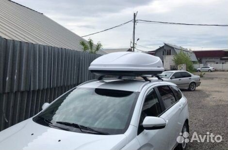 Бокс на крышу Koffer Bonus 425 белый матовый