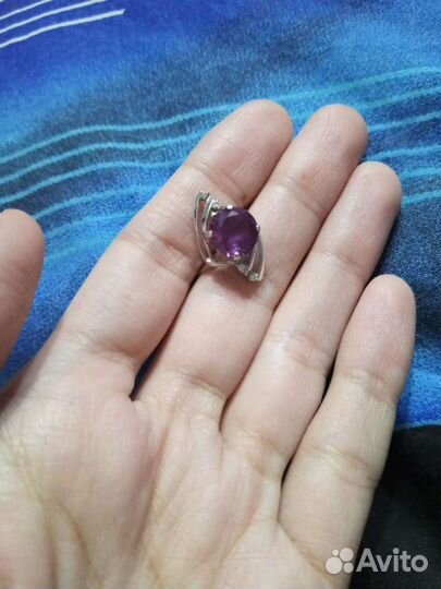 Кольцо серебро