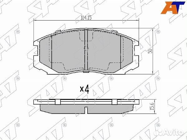 Колодки тормозные Передние mitsubishi galant