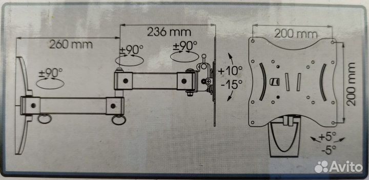 Кронштейн на стену Kromax techno-6