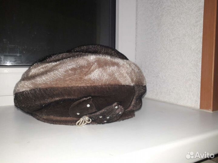 Женский норковый берет размер 64