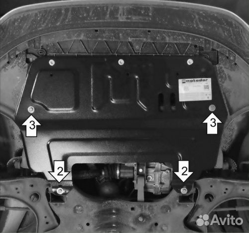 Защита картера двигателя и кпп seat Ibiza IV (6J)