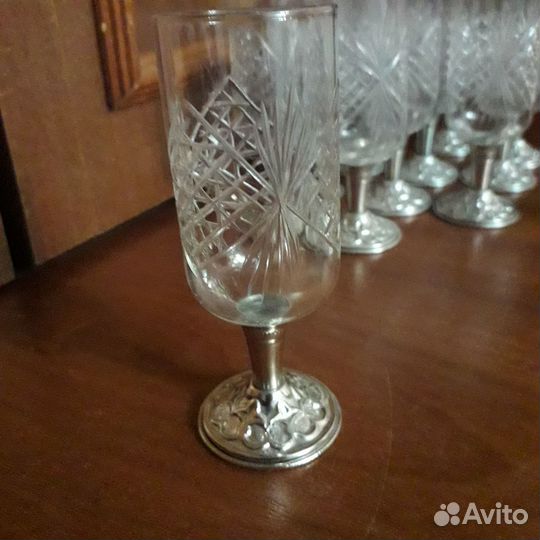 Хрустальные рюмки на ножке СССР