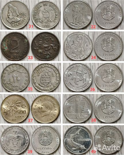 Иностранные монеты альбом 20