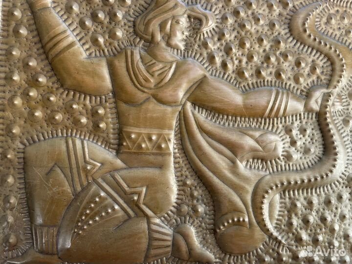 Чеканка СССР охотник на оленей