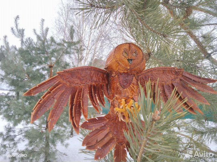 Сова (игрушка) из кожи, ручная работа