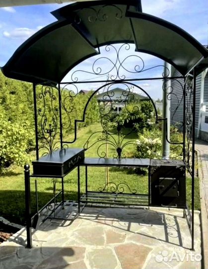 Мангал с печью