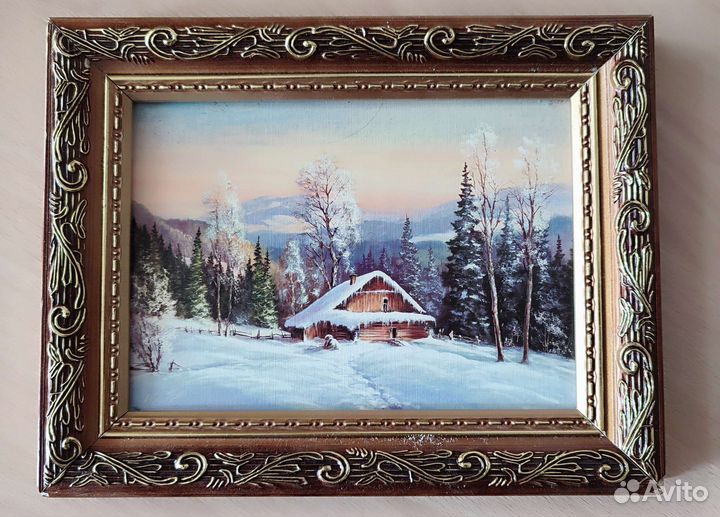 Картина зимний пейзаж