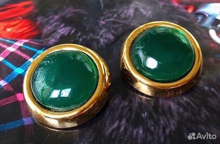 Винтажные новые клипсы Oscar de la Renta