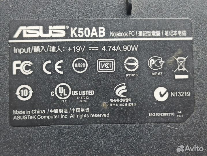 Корпус поддон топкейс рамка Asus K50AB распродажа
