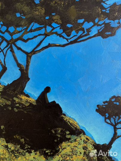 Картина холст масло пейзаж большая интерьерная