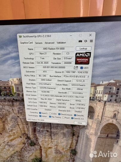 Radeon XFX 6800 16gb