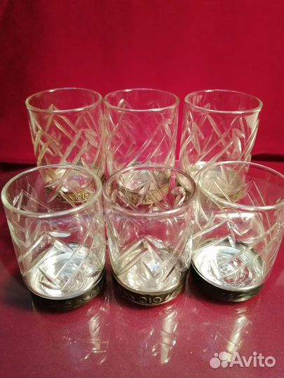 Стопки (хрусталь,мельхиор основа, мельхиор) СССР