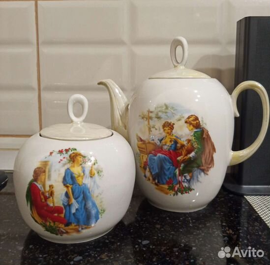 Чайник сахарница Прогулка в усадьбе Полтавский фз