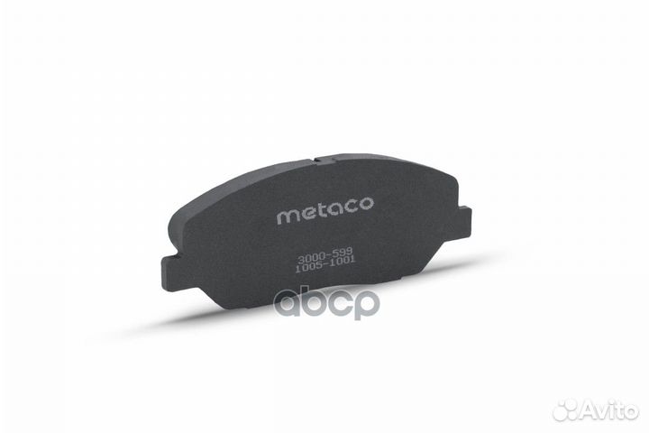 Колодки тормозные передние к-кт 3000-599 metaco