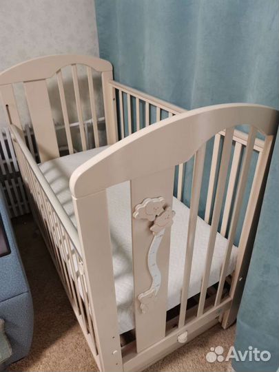 Детская кроватка можга с поперечным маятником